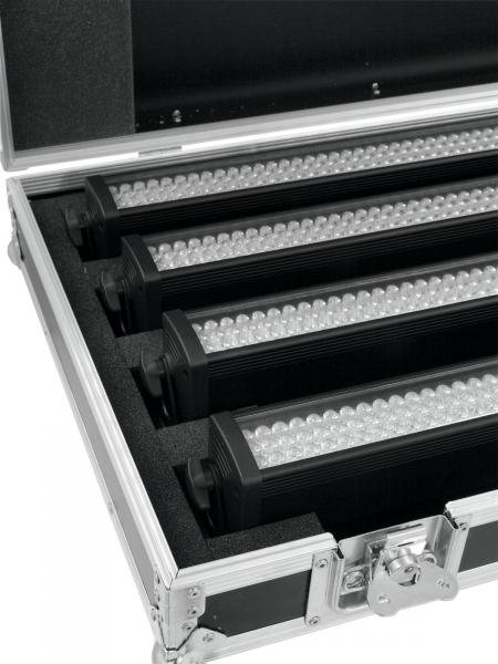 ROADINGER Flightcase 4x LED BAR-252 RGB