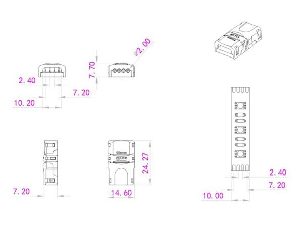 EUROLITE LED Strip flexibler Verbinder 4Pin 10mm