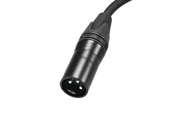 PSSO DMX Kabel XLR 3pol 1,5m sw Neutrik schwarze Stecker