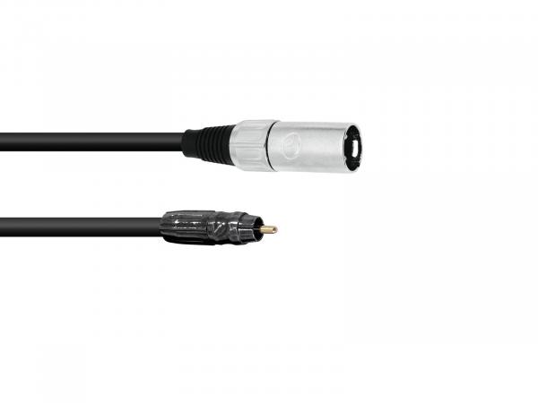 OMNITRONIC Adapterkabel Cinch/XLR(M) 2m sw