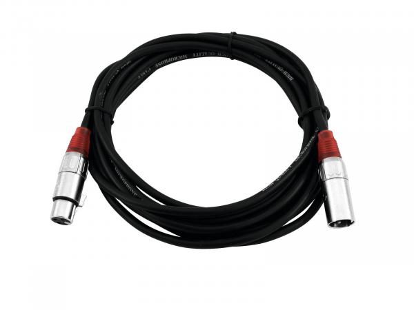 OMNITRONIC XLR Kabel 3pol 10m sw/rt