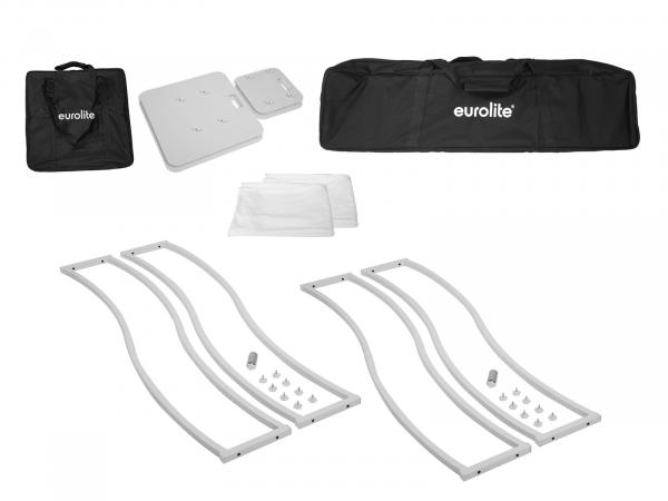 EUROLITE 2x Stage Stand 150cm geschwungen inkl. Cover und Tasche, weiß