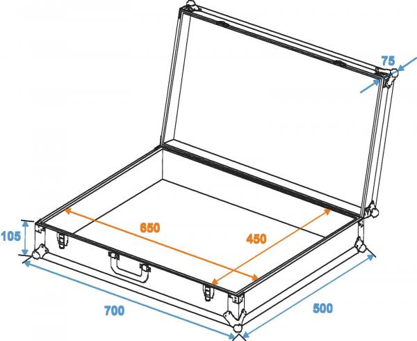 ROADINGER Universal-Koffer-Case FOAM GR-2 alu