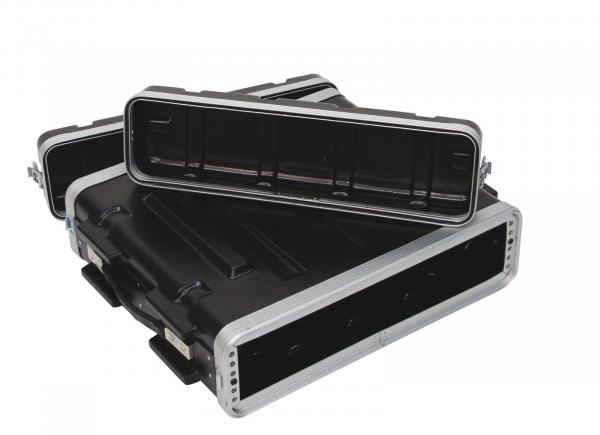 ROADINGER Kunststoff-Rack KR-19, 2HE, DD, schwarz