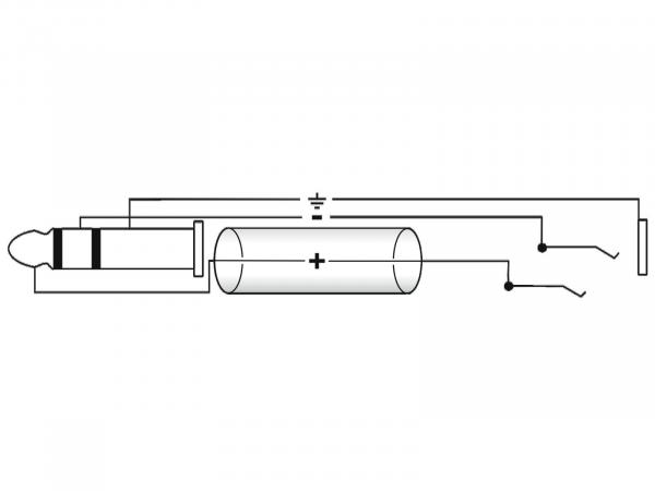 OMNITRONIC Klinkenverlängerung 6,3 stereo 6m sw