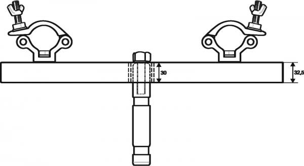 EUROLITE TAH-52 Traversenadapter mit Zapfen