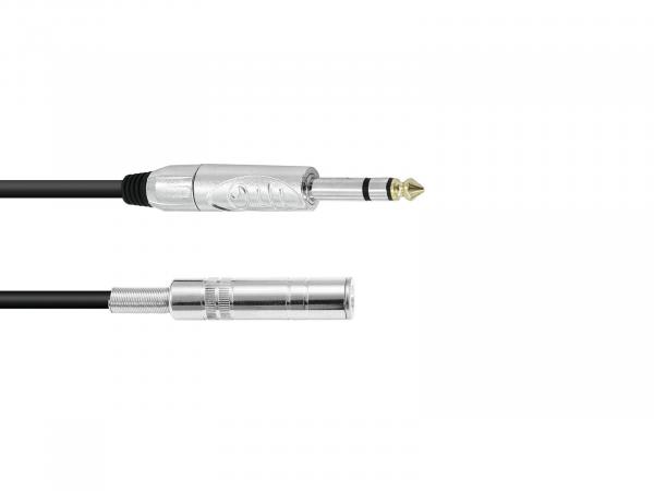 OMNITRONIC Klinkenverlängerung 6,3 stereo 3m sw