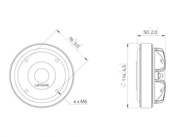 LAVOCE DF10.172M 1" Kompressionstreiber, Ferrit