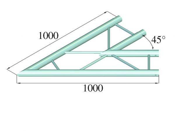ALUTRUSS BILOCK E-GL22 C19-H 2-Wege-Ecke 45°