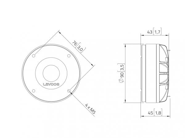 LAVOCE DF10.142LK 1" Kompressionstreiber, Ferrit