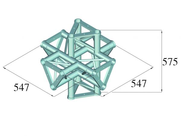 ALUTRUSS TRISYSTEM PAT-61 6-Weg-Stück