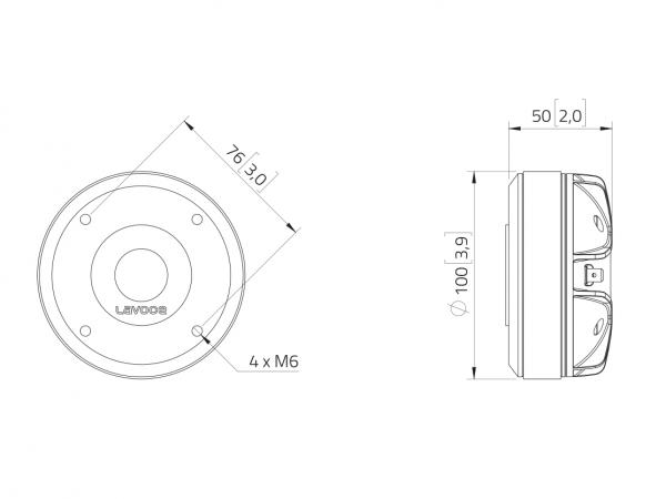 LAVOCE DF10.171K 1" Kompressionstreiber, Ferrit
