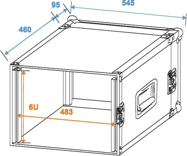 ROADINGER Verstärkerrack PR-2, 6HE, 47cm tief