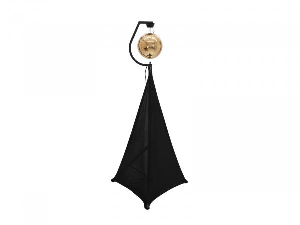 EUROLITE Set Spiegelkugel 50cm gold mit Stativ und Segel schwarz