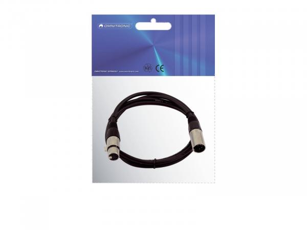 OMNITRONIC XLR Kabel 5pol 1,5m sw