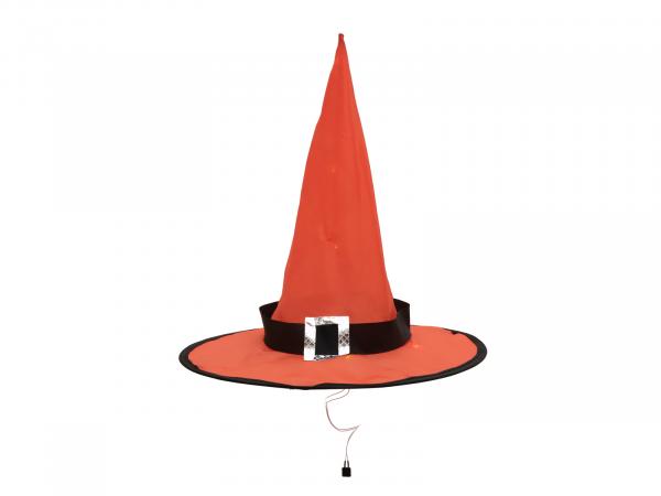 EUROPALMS Halloween Hexenhut 3er Set, beleuchtet, 36cm