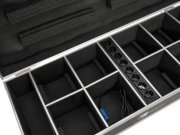 ROADINGER Flightcase 8x AKKU UP-4 QuickDMX mit Ladefunktion