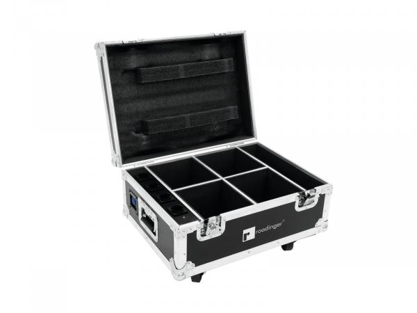 ROADINGER Flightcase 4x AKKU UP-4 QuickDMX mit Ladefunktion