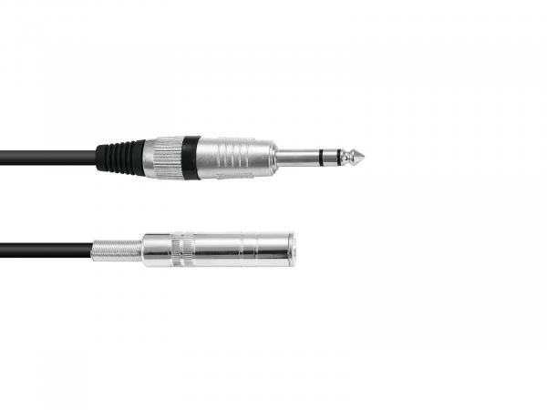 OMNITRONIC Klinkenverlängerung 6,3 stereo 6m sw
