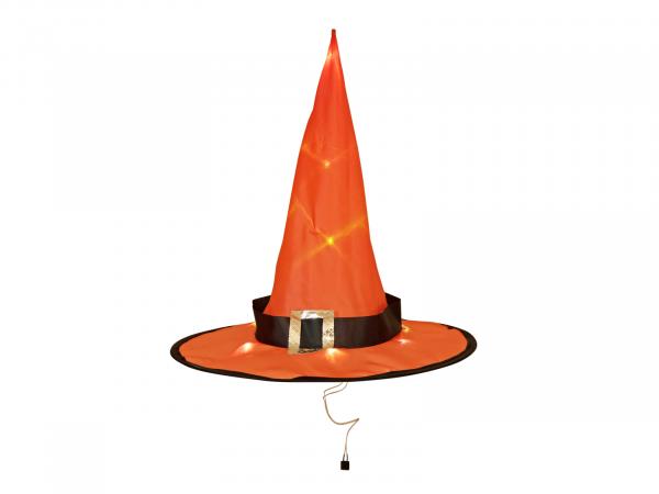 EUROPALMS Halloween Hexenhut 3er Set, beleuchtet, 36cm