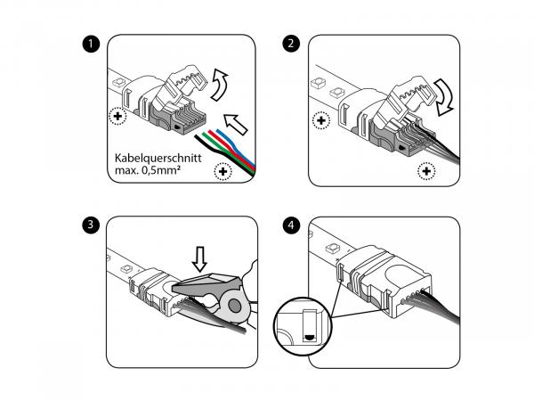 EUROLITE LED Strip Einspeiser 2Pin 8mm