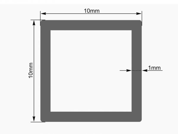 EUROLITE Leer-Rohr 10x10mm türkis 4m