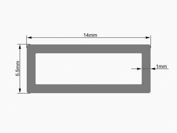 EUROLITE Leer-Rohr 14x5,5mm clear LED Strip 4m