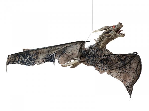 EUROPALMS Halloween Flying Dragon, animiert, braun, 120cm