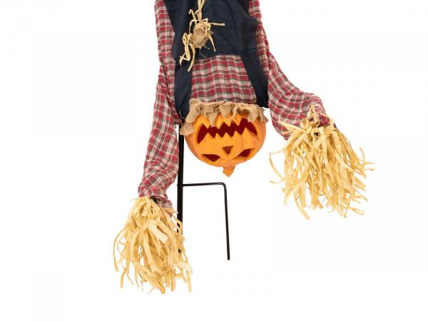 EUROPALMS Halloween Bodenstecker Figur Kürbismann kopfüber, animiert, 153cm