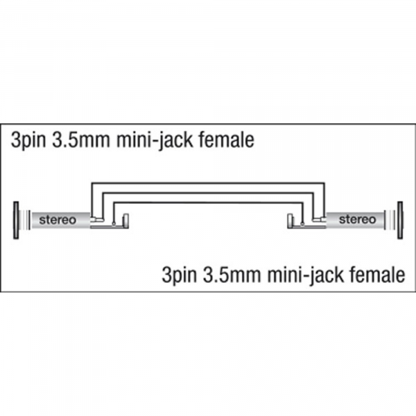 DAP Adapter XGA02 - mini-jack/F to mini-jack/F